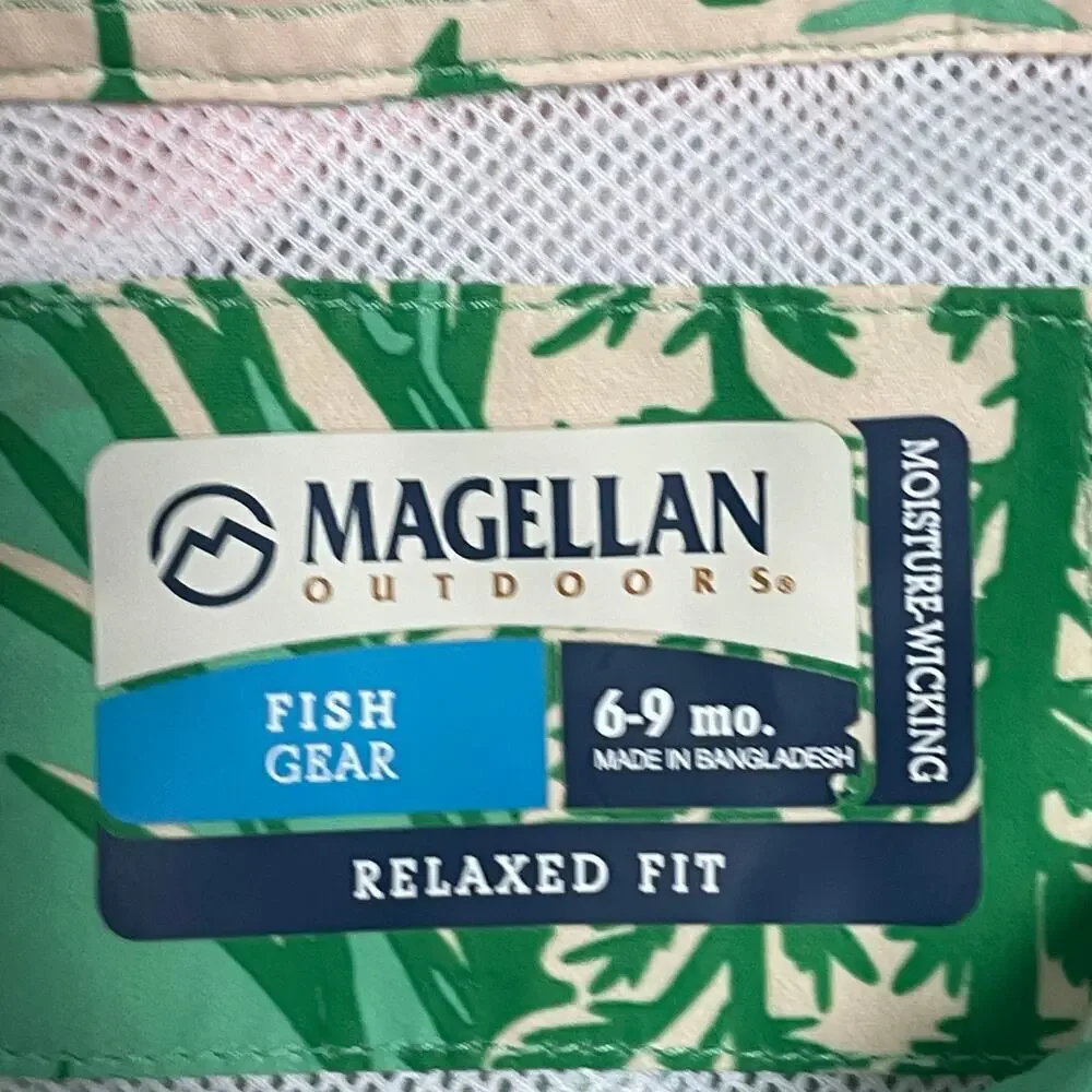 Magellan Fish Gear Boys One Piece Christmas Holiday Polo Outfit 6-9 Months